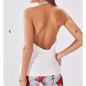Fabletics white halter tank